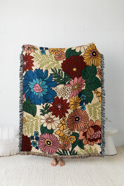 Wildflower 100% Cotton Throw Blanket – Valley Cruise Press